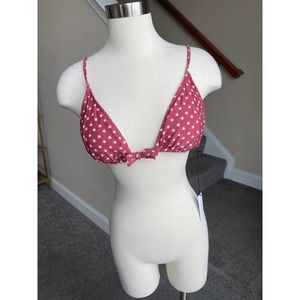 We Wore What Cooper Bow top in Dark Red Vintage Star, Size XL--NWT